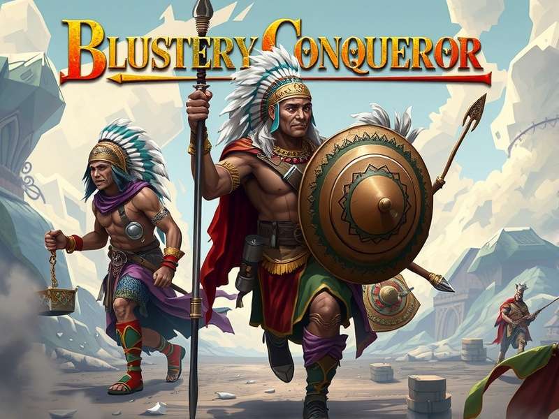 Blustery Conqueror game artwork featuring Indian warriors